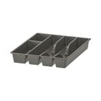 Assess Store Smäcker Çatal Bıçak Kutusu, Gri, 31 x 26 x 4 cm - Kestane Akaju - Option-1