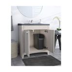 Assess Store Tezgah Altı Küçük Çöp Kovası, Geri Dönüşüm/atık Için 2'li Paket Mavi ve Siyah, 9,4 Galon, Mutfak/banyo/ofiste Kullanım Için Lavabo/masa/dolap Altına Sığar - 000-Siyah - Option-1