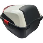 Assess Store Wheelıe XT88-W 32 Litre Motosiklet Arka Çanta Beyaz Parlak Su Geçirmez Abs Top Çift Kilitleme Üniversal - 0 - 3 Yaş - 0 - Siyah