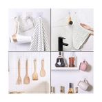 Assess Store Yapışkanlı Duvar Kancaları 5,8 kg (Maks.), Çivisiz Duvar Askıları, Kendinden Yapışkanlı Parmak Kancası, Tırnaksız Resim Askıları 10 Adet - 00 Beyaz - Option-1