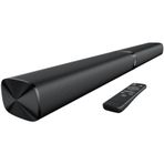 Assistrust Smart TV için Sound Bar, Bluetooth/ARC/Opt/AUX Bağlantılı 60W Soundbar, Otomatik Ses Arttırma, 3 Ekolayzır Modu, TV/PC/Oyun/Projektörler için 2'si 1 Arada Çıkarılabilir Soundbar