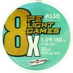 Asso 8X Light Games PE 150 mt Fluo Green 8 Örgü Spin İp Misina