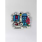 Assos Temalı Polyester Kabartmalı Magnet 7 X 6,5 Cm – Dekoratif Hediyelik Buzdolabı Süsü (Kod:1242)