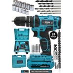 Assur 12V Metal Şanzıman Çift Akülü Şarjlı Darbeli Matkap Akülü Vidalama
