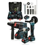 Assur 21V 2.0Ah 3 Lü Set Şarjlı Matkap Hilti 2-26Mm 450Nm Torklu Vidalama Somun Sıkma Şarjlı Taşlama 125Mm