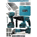 Assur 21V 3 Lü Set Şarjlı Kırıcı Delici Hilti + Taşlama Makinesi + Somun Sıkma Makinesi