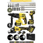 Assur 21V 3'lü Set Şarjlı Hilti 2-26MM+450NM Torklu Somun SIKMA+125MM Şarjlı Taşlama