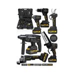 Assur 21v 6'lı Set Kırıcı/delici Hilti, Taşlama, Somun Sıkma, Matkap, Budama Testeresi Ve Makası-2934