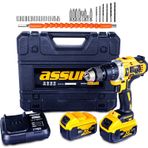 Assur 36 V 5 Ah Li-ıon 13 mm Mandren Şarjlı Darbeli Çift Akülü Matkap