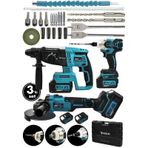 Assur ASR1021-02-05 21V Hilti Somun Sökme Taşlama 3'lü Set Mavi