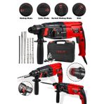 ASSUR PLUS ASSUR Germany Çelik Şanzıman Bakir Sargılı 2-28 Kırıcı Delici Hilti Matkap Kırmızı