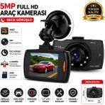 Astakos Ekranlı 5 Mp Full Hd Araç Kamerası Gece Görüşlü G-Sensör Destekli Araç Içi Kamera 32GB Kart Destekli Boyut 88 mm x 50 mm x 35 mm - Siyah