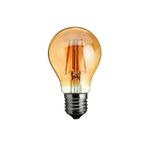 Astakos Rustik 4.5w A60 Led Filament Ampul Bal Cam E27 Sarı Işık Dekoratif Vintage Aydınlatma Kırılmaz Gövde