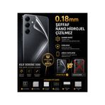 Astakos Samsung Galaxy S25 Edge Uyumlu 0.18 mm Ultra Şeffaf Çizilmeye Darbeye Dayanıklı Kırılmaz Nano Telefon Arka Kaplama
