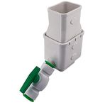 ASTAMOTOR Yağmur Suyu Toplama Sistemi, Oluk Downspout Saptırıcı Kiti Yağmur Namlusu Yönlendirme Kiti Kapatma Vanalı 2'' x 3'' Standart Oluk İniş Borusu Yağmur Suyu Yakalama Sistemi için Uygun