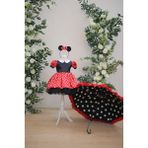 Astar Kostüm Kırmızı Puanlı Mini Mouse Çocuk Kostüm Elbise - 9 - 10 Yaş - Kırmızı - Siyah