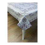 Astarlı kilim pano desen kaymaz dikdörtgen pvc musamba masa örtüsü 120 x 155 cm Mor 120 x 160