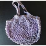 Astarlı Omuz Askılı Plaj ,gündelik Omuz Kağıt Ip El Örgüsü Çanta Handmade Mor 22400 - Açık Mor