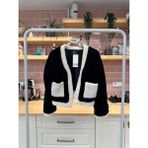 Astarlı Peluş Crop Ceket - 001 Siyah - 03