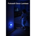ASTEC Fotoselli Gece Lambası 1 Watt Tak Çalıştır Sensörlü Mavi Renk