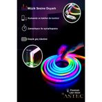 ASTEC Sese Duyarlı 12V Neon RGB USB Girişli LED 5 Metre Kumanda/Telefon Kontrol Parti Işık