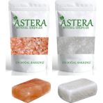 ASTERA 5 Kg Himalaya Tuzu İri + 5 Kg Kaya Tuzu İri + 1 Adet Himalaya Sabunu + 1 Adet Kaya Tuzu Sabunu