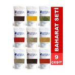 ASTERA 9 Çeşit Lüx Baharat Seti Sumak Köri Nane Pulbiber Kekik Kimyon Karabiber Isot Toz Biber