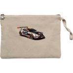 Aston Martin Vantage Krem Clutch Astarlı Cüzdan / El Çantası - 25x18cm