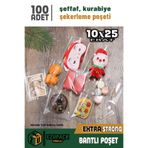 ASTOR AMBALAJ 10X25 100Ad Kurabiye Şeker Parti Baby Shower Doğum günü Hediyelik Kendinden Yapışkanlı Jelatin Poşet