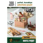 ASTOR AMBALAJ 20X30 100Ad Kurabiye Şeker Parti Baby Shower Doğum günü Hediyelik Kendinden Yapışkanlı Jelatin Poşet