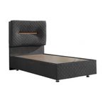 Astra 100x200 cm Antrasit Baza ve Başlık Seti