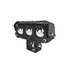 Astra Led 1 Adet Led Spot Işık Ve Sarı Beyaz Projektör Lens 3 Gözlü Dikdörtgen Baykuş Led Off Road Lamba Motosiklet