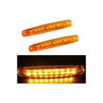 ASTRA LED 10 Adet 9 Led'li Parmak Led Turuncu Kamyon Tır Ve 12/24 Volt Araçlar Aksesuar Dorse & Etek Lambası