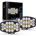 Astraled 10'' Beyaz-Turuncu Led Çalışma Lambası Spot Projektör + Tır Kamyon Road 12-24Volt