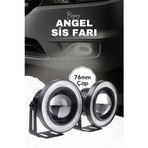 Astraled 76 mm Uyumlu Angel Beyaz LED Lamba Mercek Gündüz Sis Farı