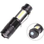 Astraltech 2000 Lümen LED El Feneri - Suya Dayanıklı, Odaklı, Klipsli - Siyah