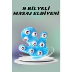 ASTRALTECH 9 Bilyeli El Şeklinde Omuz Bacak Masaj Aleti Masaj Eldiveni Giyilebilir Plastik Vücut Sıkılaştırıcı
