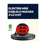 Astraltech Ev ve Ofis Için 3 Metre Kablolu 4 Priz Makarası