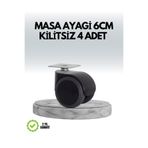 ASTRALTECH Halı ve Beton Uyumlu Kilitsiz Mobilya Tekerleği 4’lü