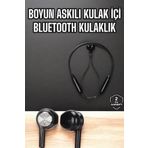 ASTRALTECH Kablolu Boyun Askılı Dijital Göstergeli Bluetooth Kulaklığı 60 Saat