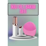 ASTRALTECH KAŞ BIYIK VE YÜZ EPİLASYON ALETİ VE TİTREŞİMLİ YÜZ TEMİZLEME MASAJ ALETİ İKİLİ SET