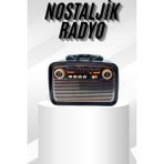 Astraltech Müzik Kutusu Bluetooth Bağlantılı El Fenerli Nostaljik Tasarım Radyo - Çok Renkli