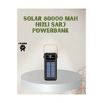 ASTRALTECH Powerbank Solar Fenerli Çoklu Kablolu Taşınabilir Şarj Aleti
