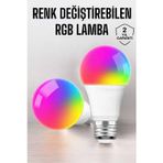 Astraltech Renk Değiştirebilen Rgb Işıklı LED Ampul A+Enerji 15 Watt LED Işık