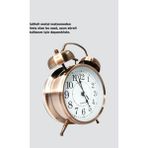 Astraltech Retro Tarz Bronz Dekoratif Masa Saati Metal Gövde Yüksek Sesli Alarm - Renkli