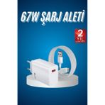 ASTRALTECH TKNUCZZ67WŞARJALETİİİİ3MKR Hızlı Şarj Aleti Adaptörü Kablo Seti 67W Uzun Ömürlü Beyaz Standart