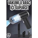 ASTRALTECH Üflemeli Güçlü Vakumlu Ev Ofis Araç Süpürgesi El Süpürgesi Şarjlı