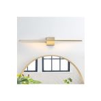 Astricon Pilli Led Modern Duvar Aplik Eskitme Gold 3000K Banyo Aynası Dolapları Yatak Odası Pil Dahil 70Cm