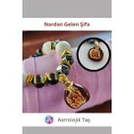 ASTRO STONES Astrolojik Doğal Taş Nar’dan Gelen Şifa Doğal Taş Bileklik - Yıldız Taşı & Ay Taşı - 19 cm