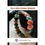 ASTRO STONES Roleks Hint Akik Doğal Taş Rolex Bileklik - Oval Kesim - Standart - Karışık